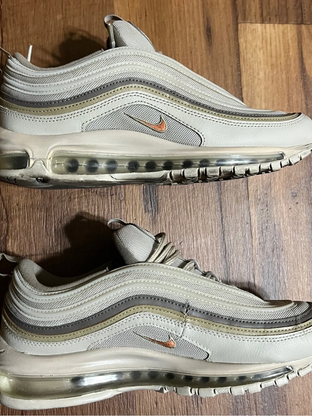 Nike Air Max 97 Beige Men's Size 8.5 Cream Running Athleisure Shoes
